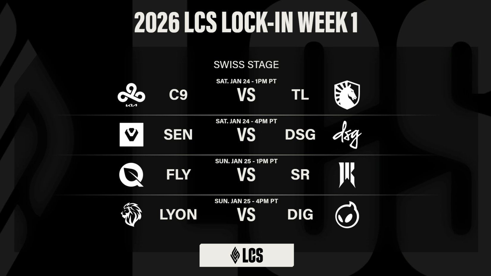 2026 LCS Lock-In Opening Matches