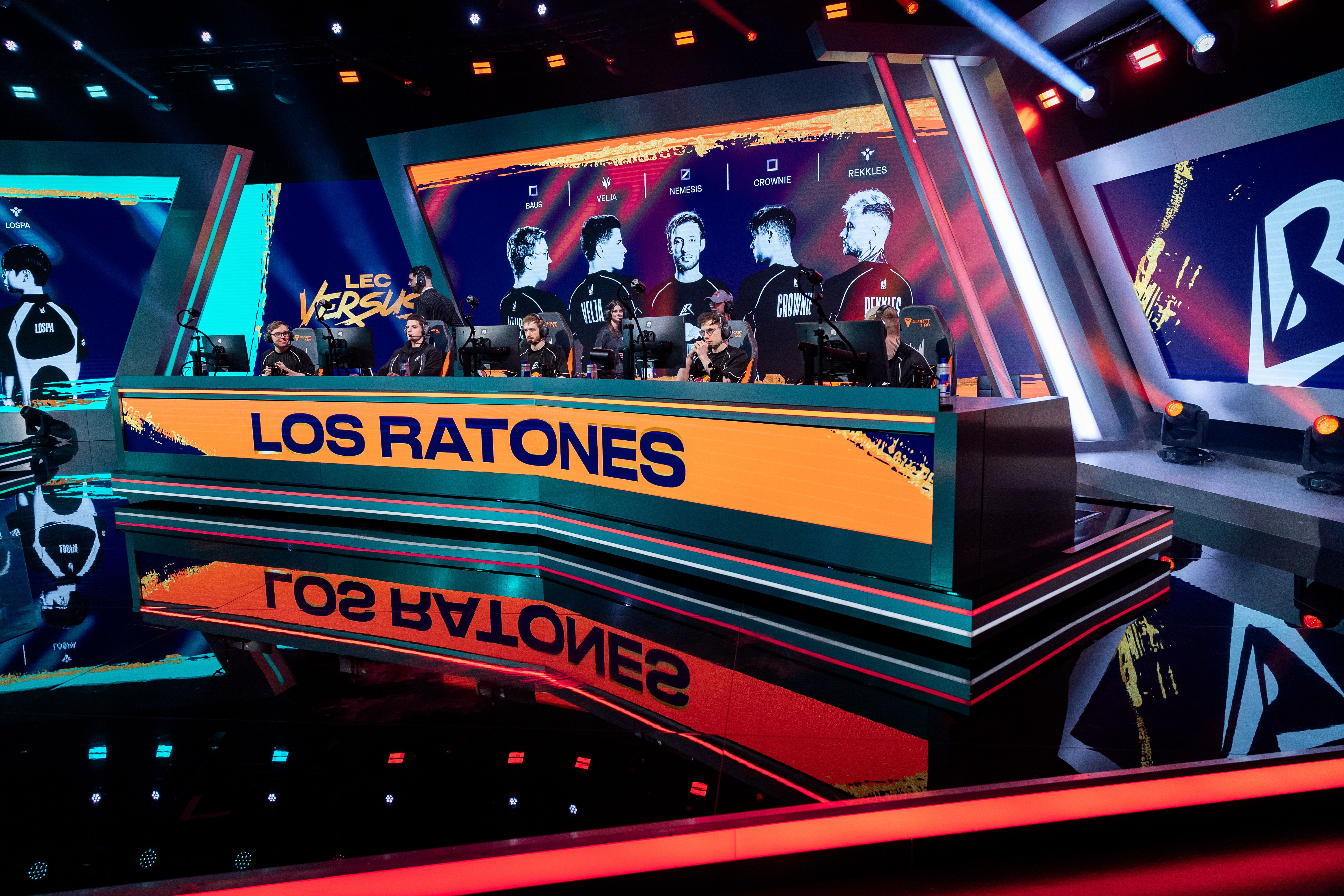 Los Ratones on stage during the 2026 LEC Versus regular season