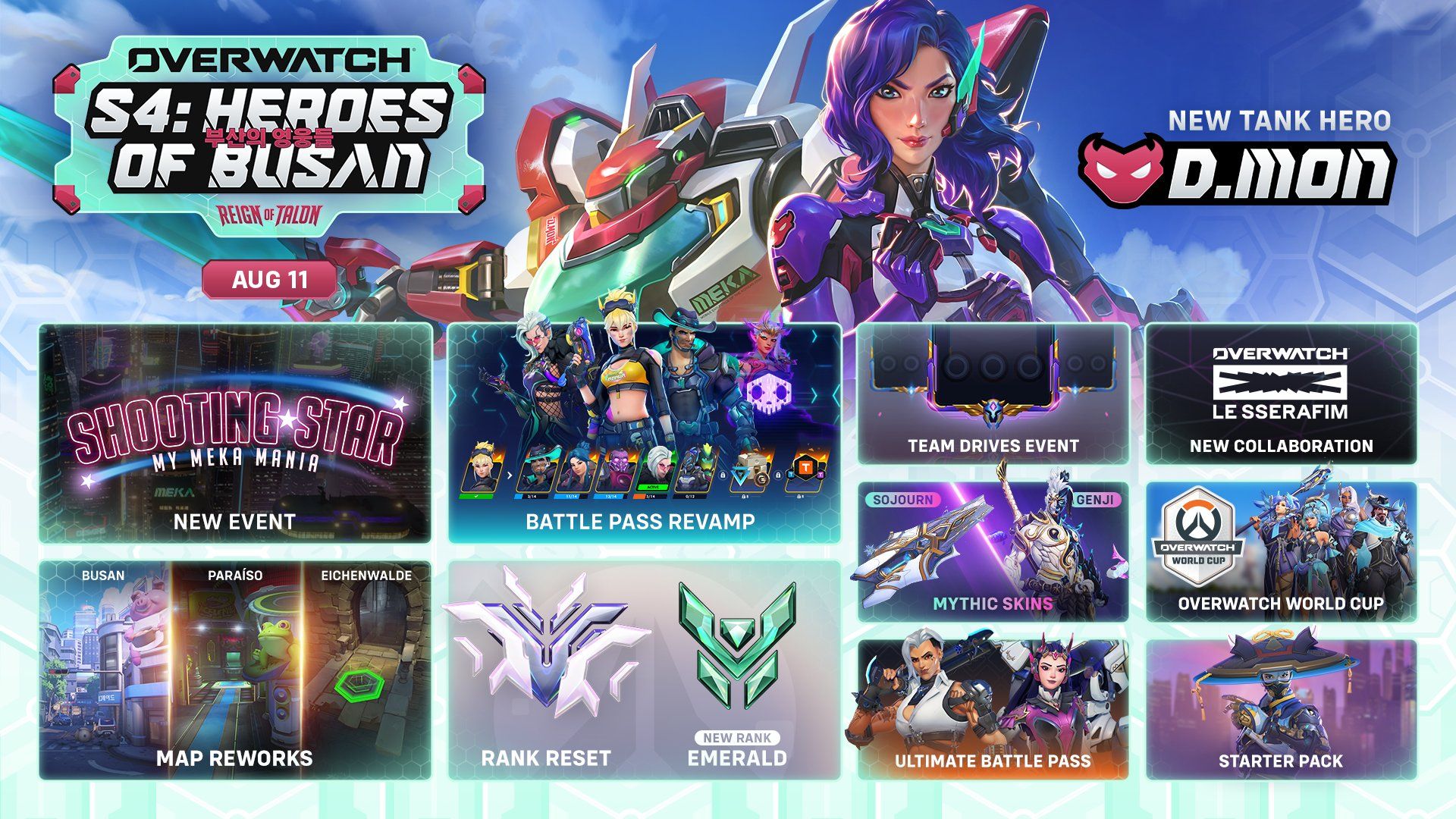 What's New in Overwatch Season 4: Battle Pass Revamp, New Rank, Map Reworks, and More
