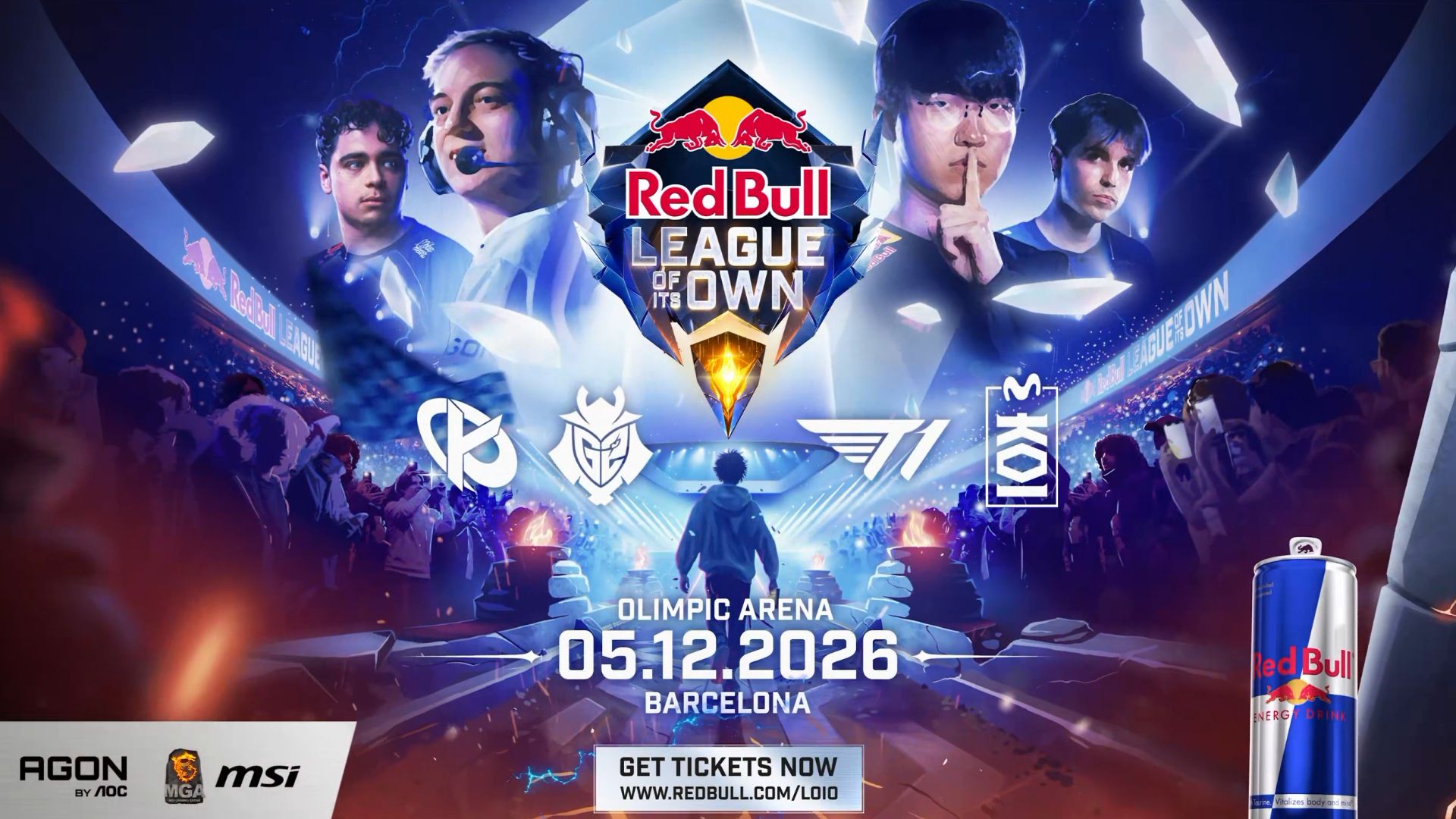 Red Bull League of Its Own 2026 Heads to Barcelona with T1, Karmine Corp, G2, and Movistar KOI