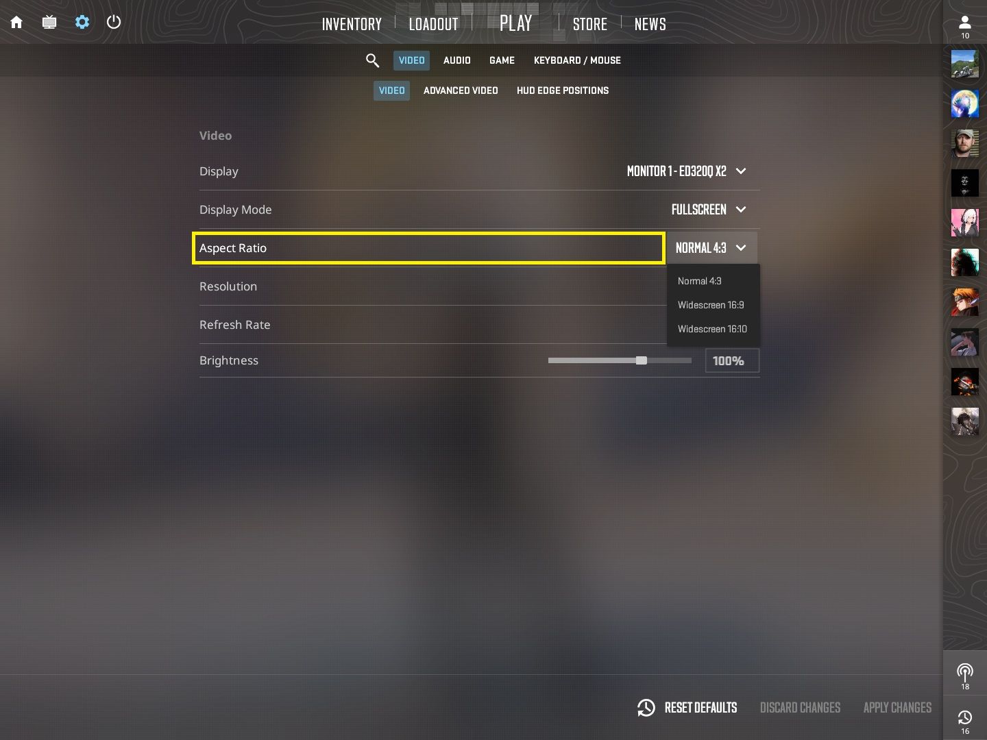 Aspect Ratio Settings for CS to change FOV