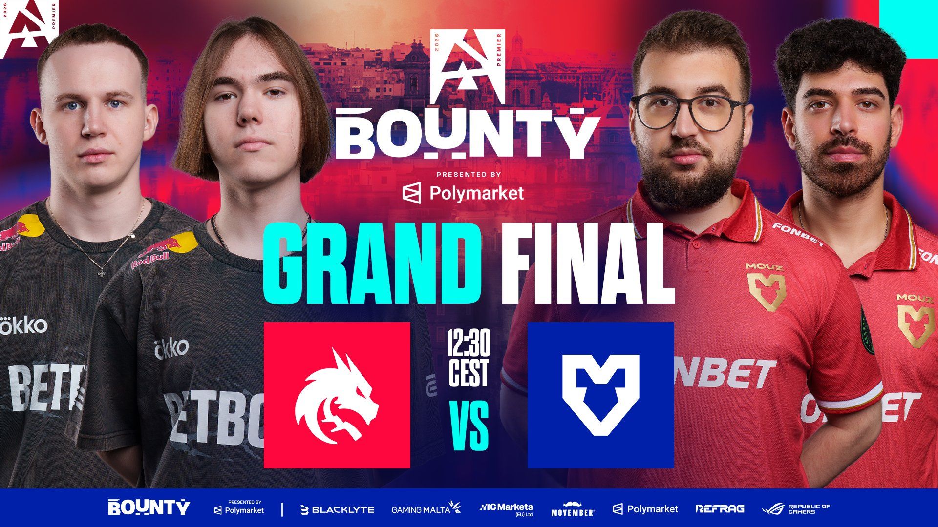 BLAST Bounty Summer 2026: Spirit e MOUZ Lutam pelo Título