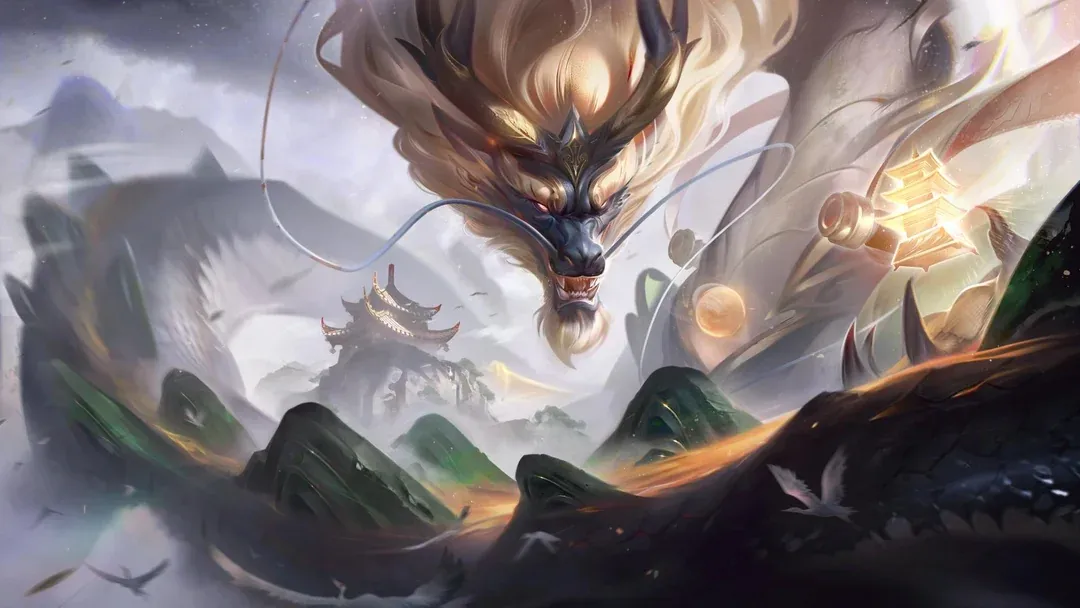 Divine architect porcelain aurelion sol skin splash art in league of legends