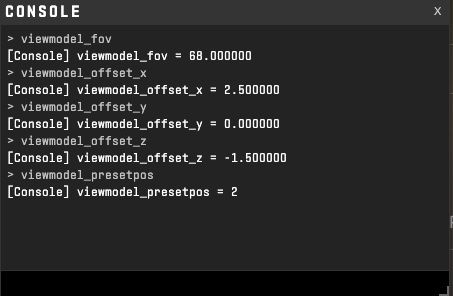 console commands to adjust viewmodel