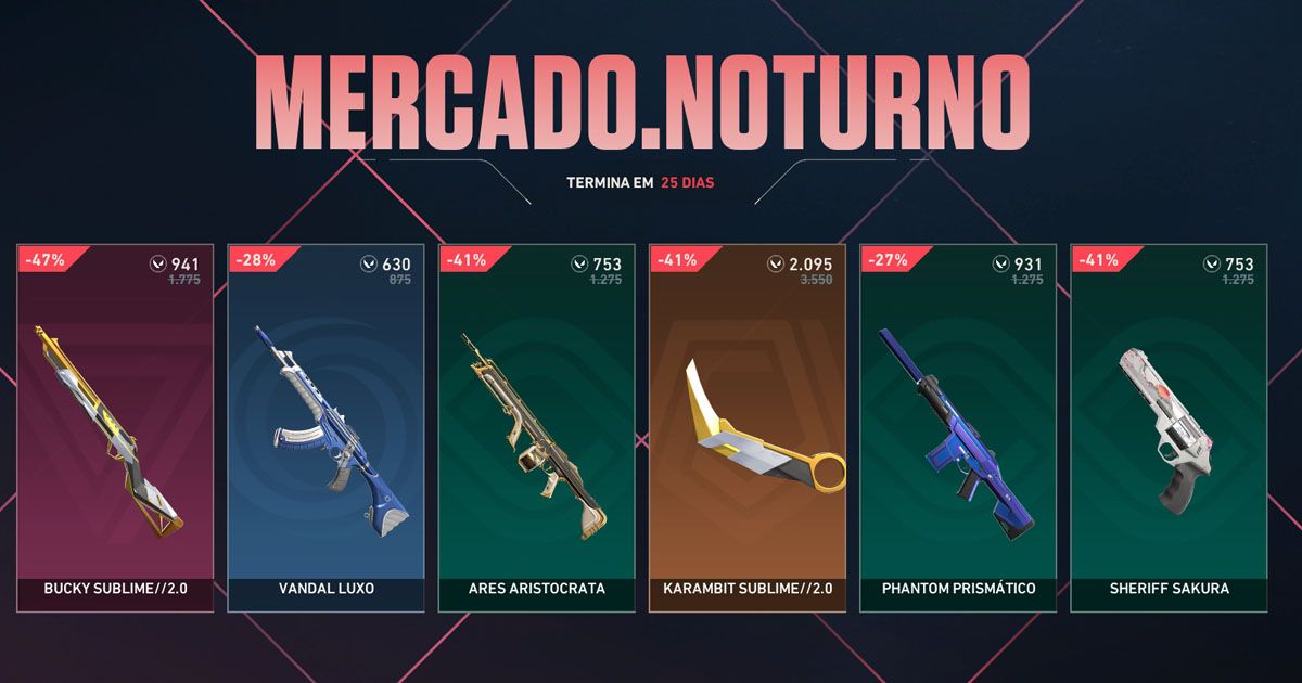 Mercado Noturno no VALORANT retornará no dia 22 de setembro