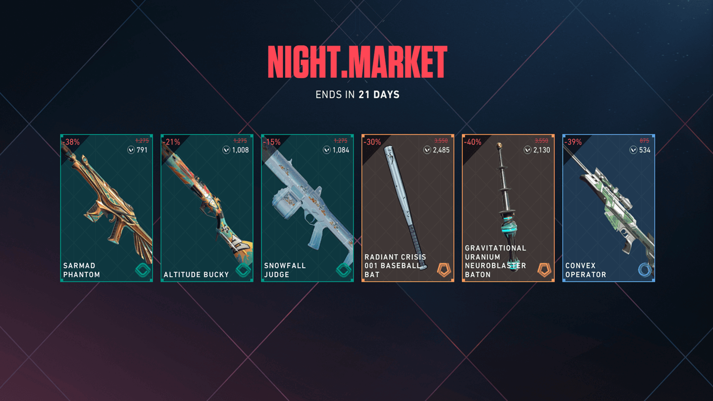 VALORANT Night Market Returns September 22: All Available Skins
