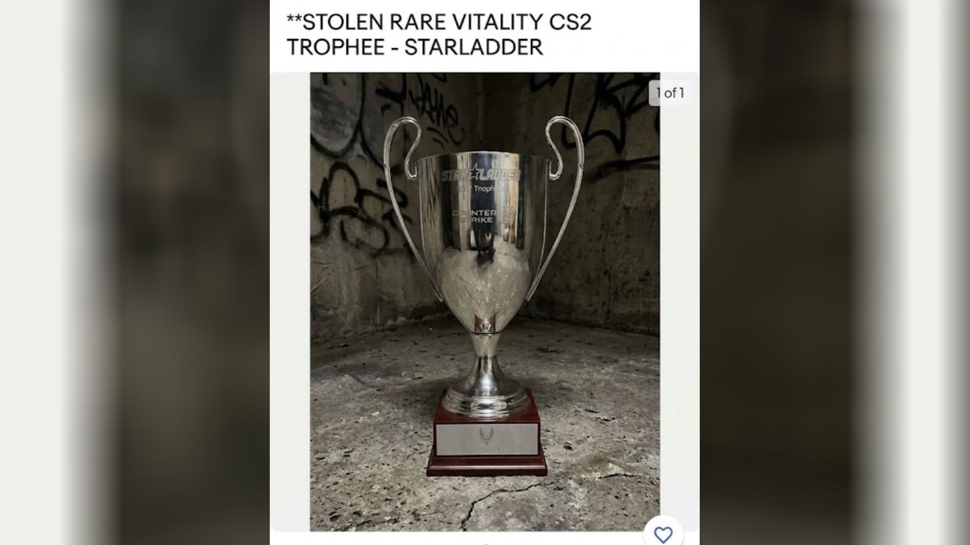 Stolen Vitality CS2 Trophy May Have Appeared on eBay